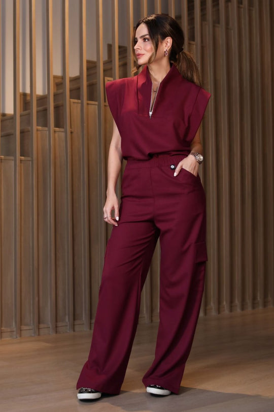 Pantalón Kate Burgundy